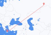 Fly fra Kurgan, Kurgan Oblast til Iraklio