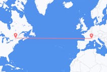 Flyreiser fra Montreal, Canada, til Grenoble, Canada