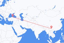 Loty z Kunming, Chiny do Sinopa, Turcja