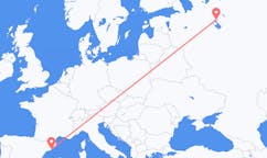Flights from Barcelona, Spain to Cherepovets, Russia