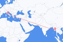 Flyreiser fra Yangon, til Roma