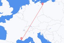 Flyg från Szczecin, Polen till Marseille, Frankrike