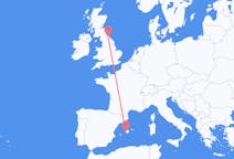 Flyrejser fra Durham, England, England til Palma de Mallorca, Spanien