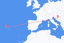 Flyg från São Jorge, Portugal till Banja Luka, Bosnien och Hercegovina