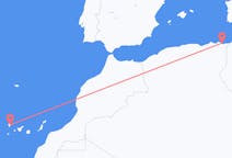 出发地 阿尔及利亚安纳巴目的地 西班牙拉帕尔马的航班