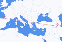 Flyreiser fra Tabriz, Iran til Biarritz, Frankrike
