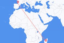 Flyg från Antananarivo, Madagaskar till Biarritz, Frankrike