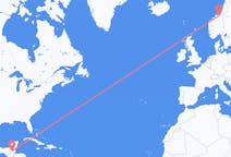 Flights from Flores, Guatemala to Trondheim, Norway