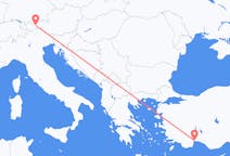 Flights from Antalya in Turkey to Innsbruck in Austria