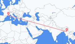 Flyg från Mandalay, Myanmar (Burma) till Toulon, Myanmar (Burma)