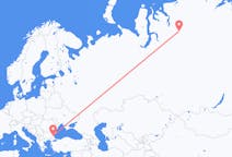 Fly fra Norilsk til Burgas