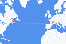 Flyg från Halifax, Kanada till Aspiran, Frankrike