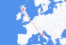 Flyg från Glasgow, Skottland till Rom, Italien