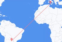 Flyreiser fra Asunción, Paraguay til Trapani, Italia