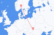 Vluchten van Debrecen, Hongarije naar Oslo, Noorwegen