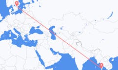 Flights from Bokpyin, Myanmar (Burma) to Linköping, Sweden