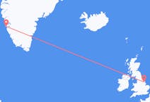 Flug frá Nuuk, Grænlandi til Kirmington, Englandi