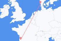 Flights from Bordeaux, France to Esbjerg, Denmark