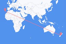 Flug frá Christchurch, Nýja-Sjálandi til Vila Baleira, Portúgal