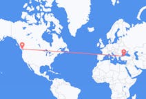 Flug frá Nanaimo, Kanada til Zonguldak, Tyrklandi