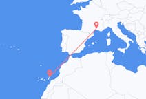 Fly fra Lanzarote til Nîmes
