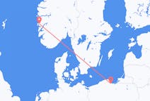 Flights from Gdańsk in Poland to Bergen in Norway