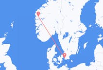 Fly fra Førde i Sunnfjord til Malmø