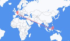 Flyg från Luwuk, Indonesien till Grenoble, Frankrike