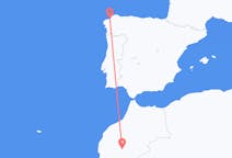 Vluchten van Ouarzazate naar A Coruña