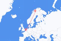 Loty z Lille, Francja z Kiruna, Szwecja