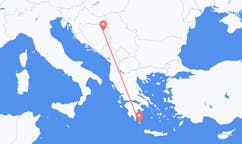 来自波斯尼亚和黑塞哥维那图兹拉目的地 希腊基西拉的航班