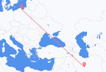 Flyg från Esfahan, Iran till Gdańsk, Polen
