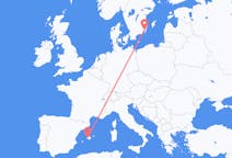 Voli da Kalmar, Svezia a Palma de Mallorca, Spagna