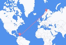 Flyreiser fra Aruba, Aruba til Kiruna, Sverige