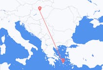 Vuelos de Naxos, Grecia a Budapest, Hungría