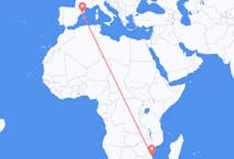 Flyreiser fra Vilankulo, Mosambik til Barcelona, Spania