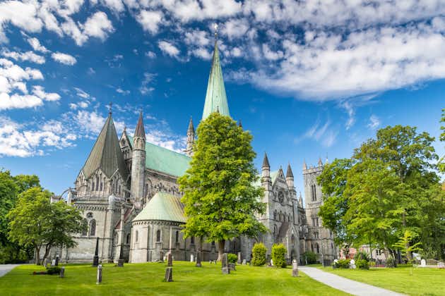 Photo of the Nidaros Cathedral in Trondheim (old name of the city: Nidaros) is one of the most important churches in Norway.