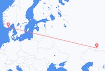 Vluchten van Orenburg naar Kristiansand