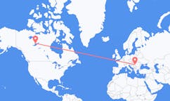 Flyreiser fra Yellowknife, Canada til Timișoara, Romania