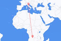 Flyreiser fra Luena, Angola til Perugia, Italia
