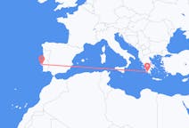 Vluchten van Kalamáta, Griekenland naar Lissabon, Portugal