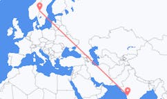 Flyrejser fra Pune, Indien til Rörbäcksnäs, Sverige