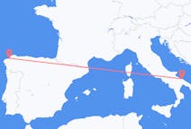 Flights from Bari, Italy to A Coruña, Spain