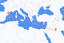 Flyreiser fra Rafha, Saudi-Arabia til Barcelona, Spania