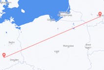 Flyg från Vilnius, Litauen till Leipzig, Tyskland