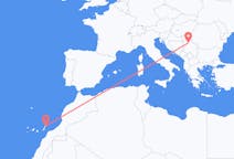 Flyg från Lanzarote, Spanien till Belgrad, Serbien