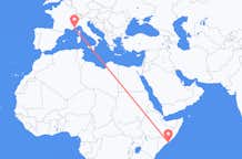 Flights from Mogadishu to Nice