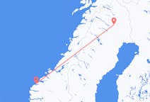 Vluchten van Ålesund naar Gällivare