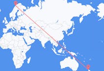 Vols d’Auckland, Nouvelle-Zélande vers Bardufoss, Norvège