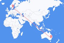 Flyreiser fra oransje, Australia til Linköping, Sverige